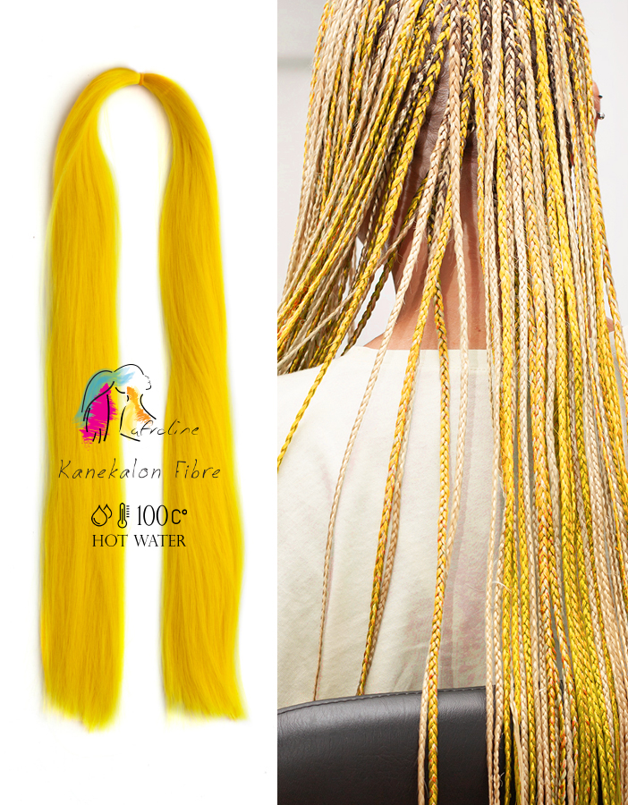 Kanekalon póthaj fonáshoz citromsárga, AFROline