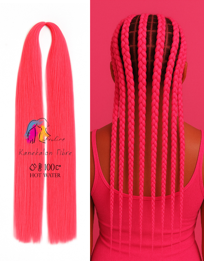 Kanekalon póthaj fonáshoz neon pink, AFROline