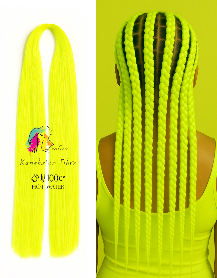 Kanekalon póthaj fonáshoz neon sárga, AFROline